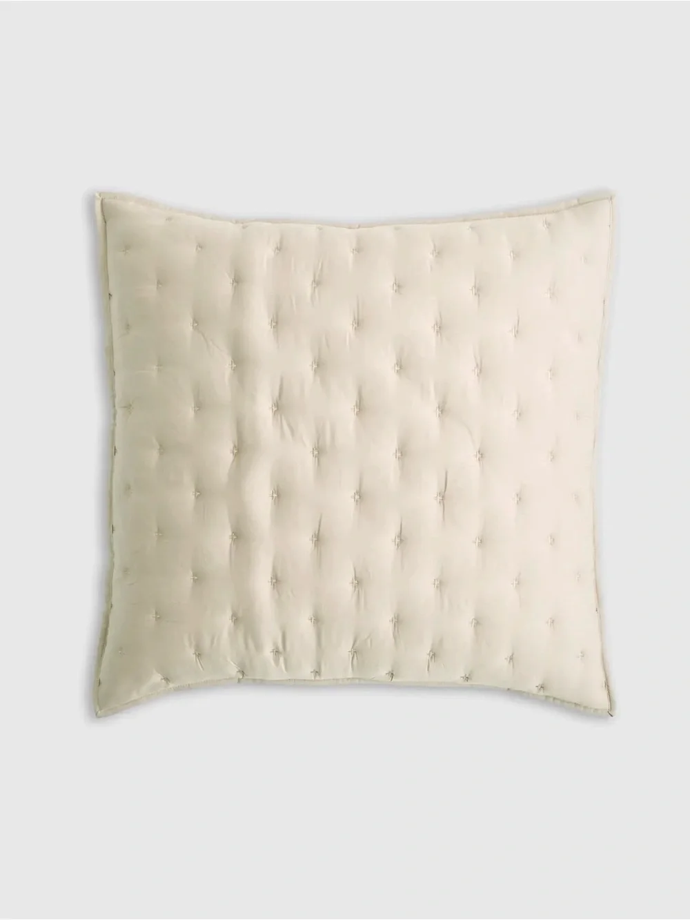 Quince Bamboo Dream Quilted Euro Sham, Ivory NWOT